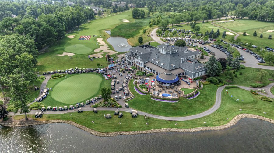 Aerial view of the tournament